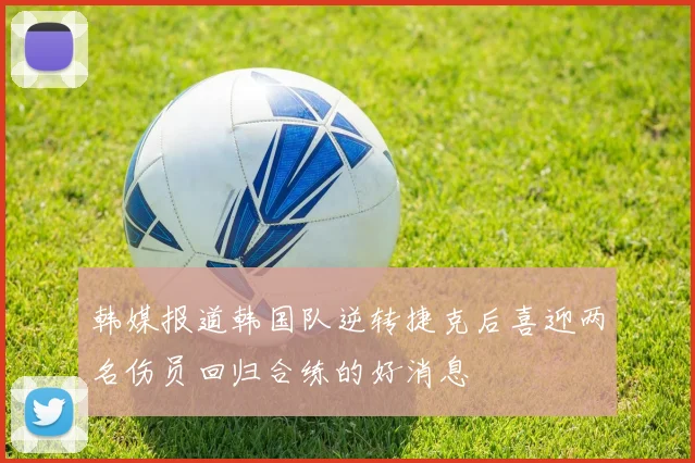 韩媒报道韩国队逆转捷克后喜迎两名伤员回归合练的好消息